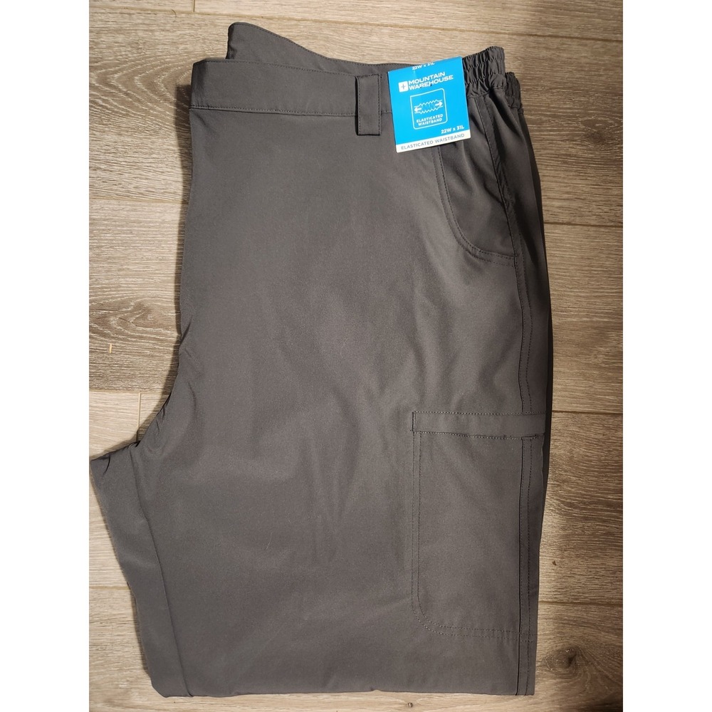 NEW Mountain Warehouse Hiking Pants Women's 18 Grey Nylon/Elastane Trek Fishing